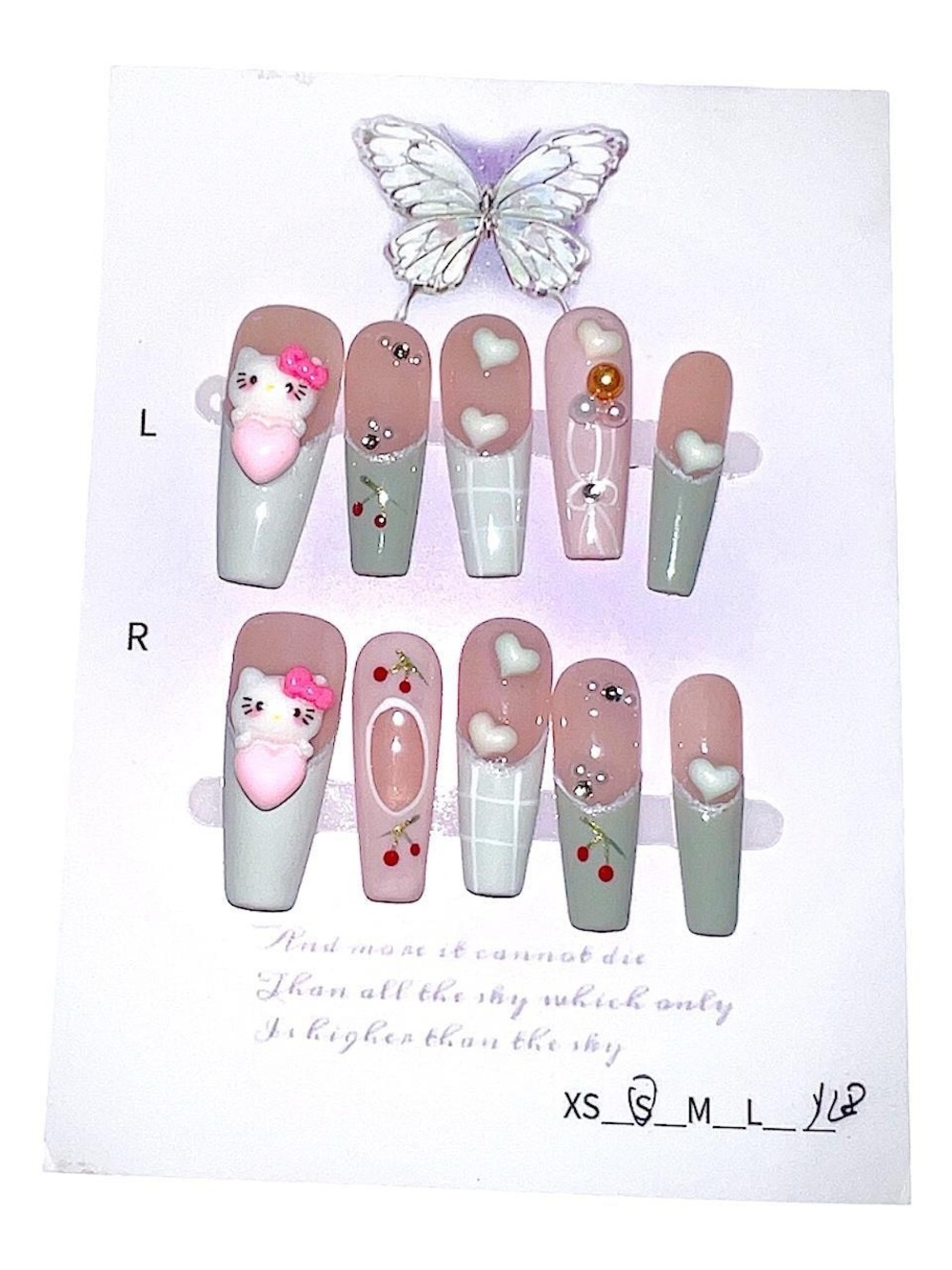 Hello Kitty press on nails.